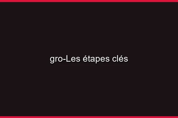 Les étapes clés