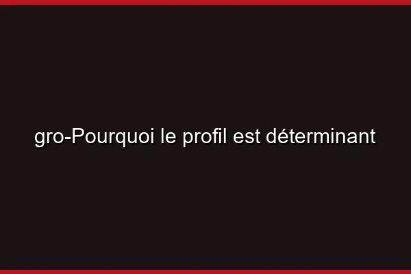 Pourquoi le profil est déterminant